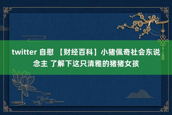 twitter 自慰 【财经百科】小猪佩奇社会东说念主 了解下这只清雅的猪猪女孩
