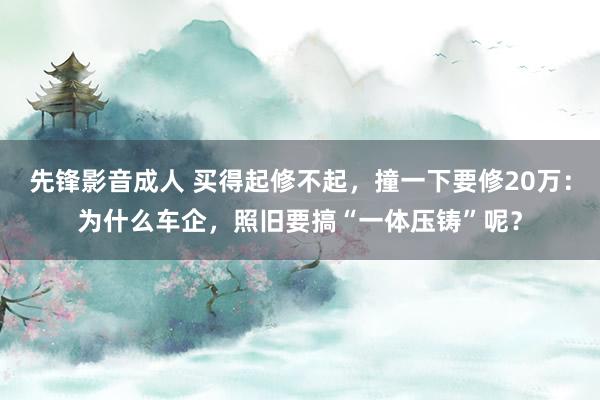 先锋影音成人 买得起修不起，撞一下要修20万：为什么车企，照旧要搞“一体压铸”呢？