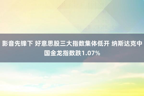 影音先锋下 好意思股三大指数集体低开 纳斯达克中国金龙指数跌1.07%