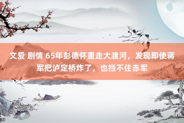 文爱 剧情 65年彭德怀重走大渡河，发现即使蒋军把泸定桥炸了，也挡不住赤军