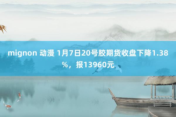 mignon 动漫 1月7日20号胶期货收盘下降1.38%，报13960元